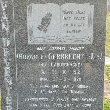 DEVENTER Gerbrecht J.J., van nee LABUSCHAGNE 1912-1988