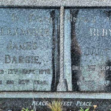 DARGIE Alexander James -1970 &amp; Ruby -1988