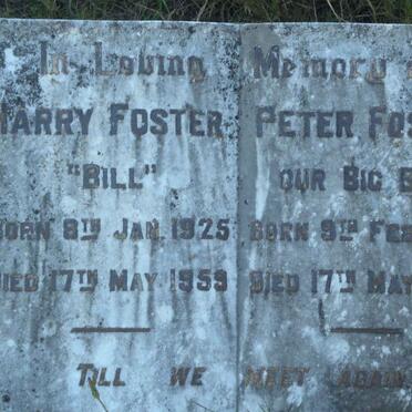 FOSTER Harry 1925-1959 :: Peter FOSTER 1958-1959