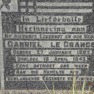GRANGE Gabriel, le 1882-1942