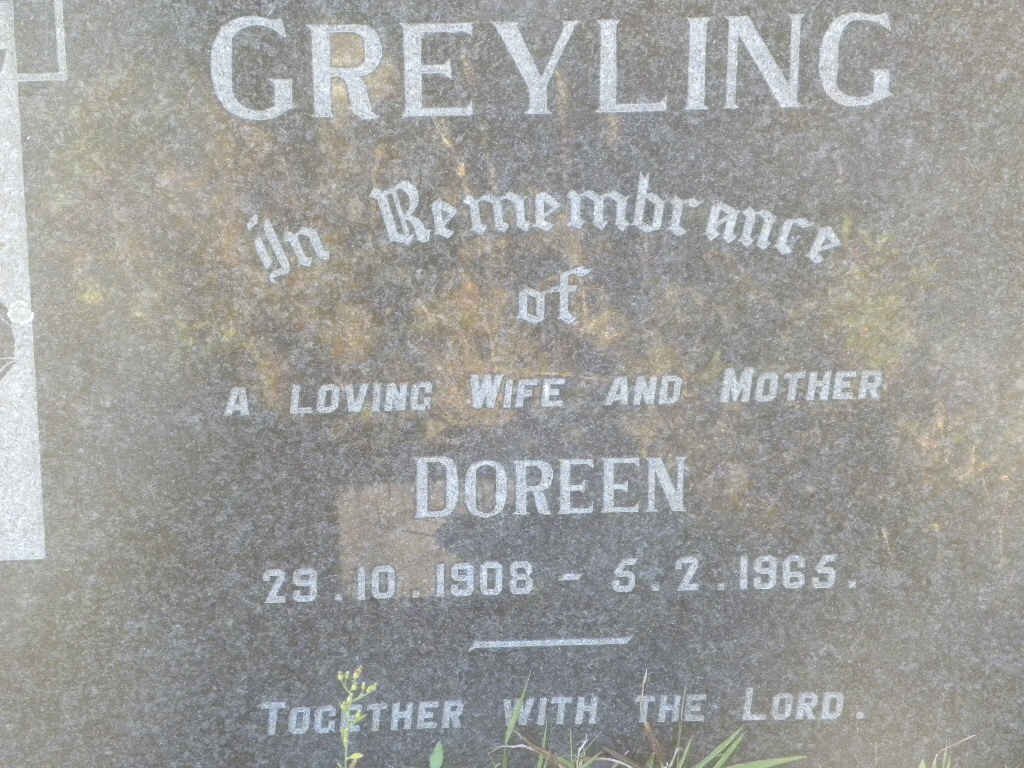 GREYLING Doreen 1908-1965