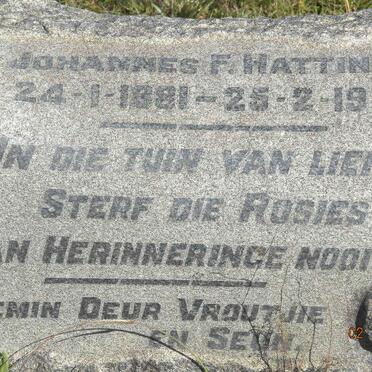 HATTINGH Johannes F. 1881-1944