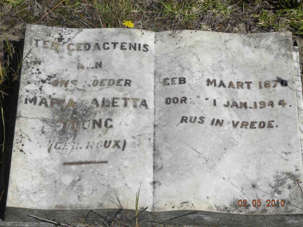 YOUNG Maria Aletta nee ROUX 1870-1944