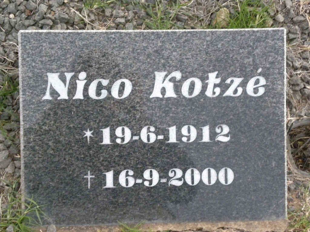 KOTZÉ Nico 1912-2000