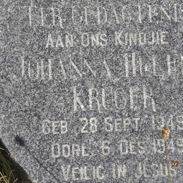KRUGER Johanna Helena 1949-1949