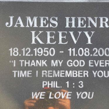 KEEVY James Henry 1950-2006