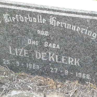 KLERK Lize, de 1968-1968