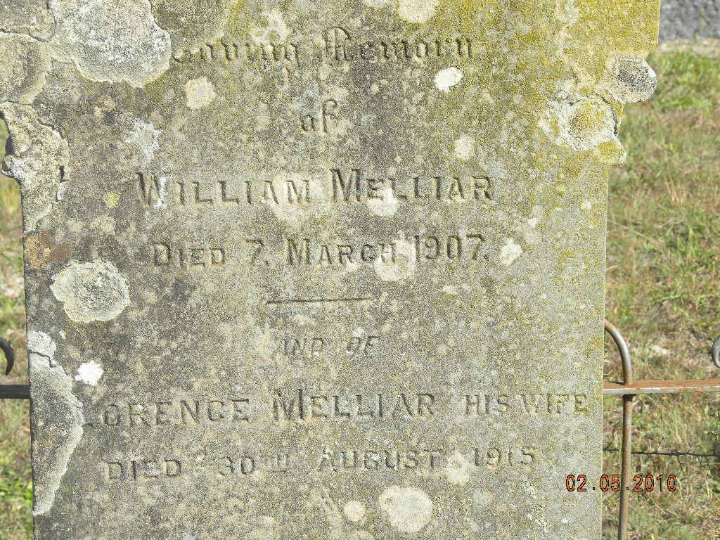 MELLIAR William -1907 &amp; Florence -1917