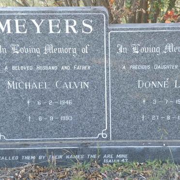 MEYERS Michael Calvin 1946-1993 :: MEYERS Donne Lee 1972-1993