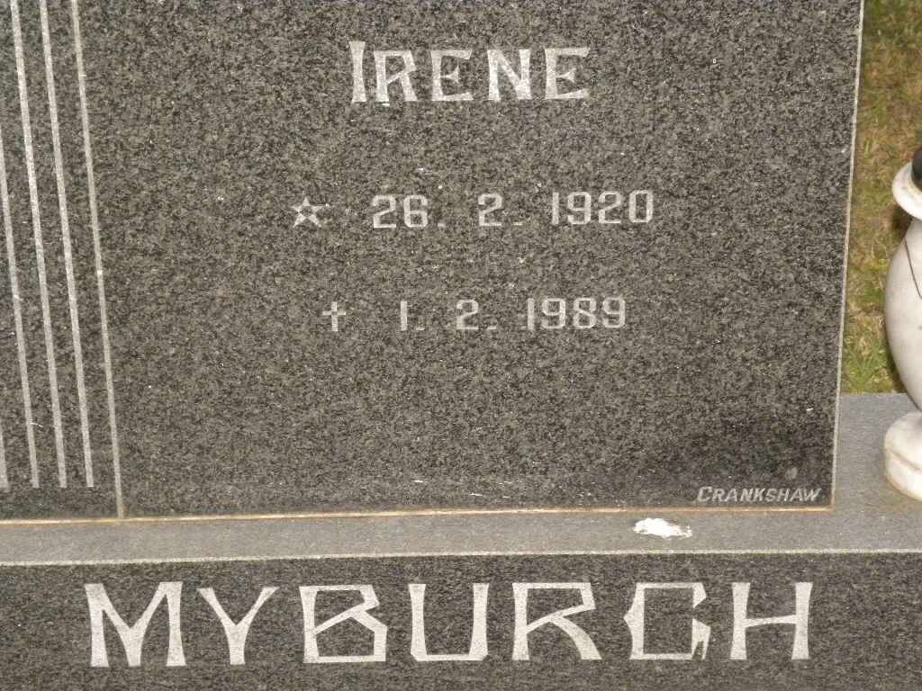 MYBURGH Irene 1920 - 1989