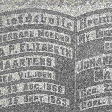 MAARTENS Johannes Jacobus 1861-1941 &amp;  Maria P. Elizabeth VILJOEN 1868-1953