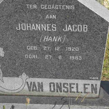 ONSELEN Johannes Jacob, van 1920-1983
