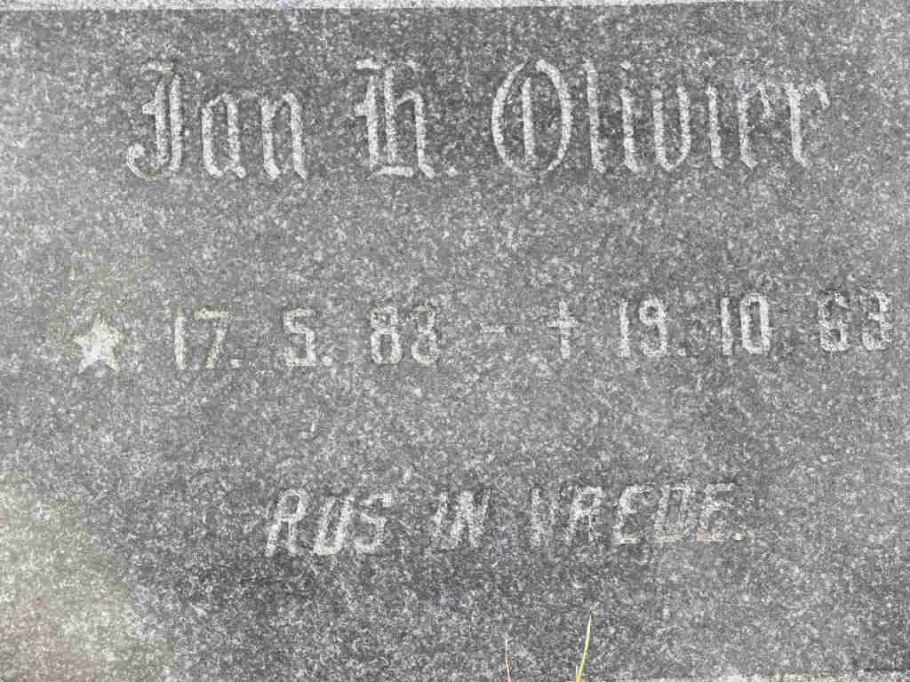 OLIVIER Jan H. 1883-1963