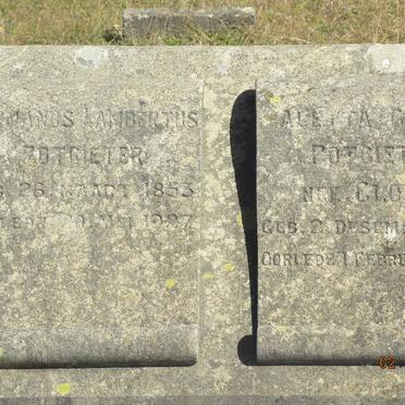 POTGIETER Hermanus Lambertus 1853-1927 &amp; Aletta Gesina CLOETE 1857-1923