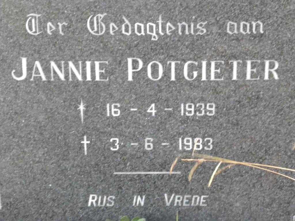 POTGIETER Jannie 1939-1983