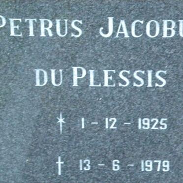 PLESSIS Petrus Jacobus, du 1925-1979