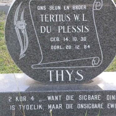PLESSIS Tersius W.L., du 1930-1984