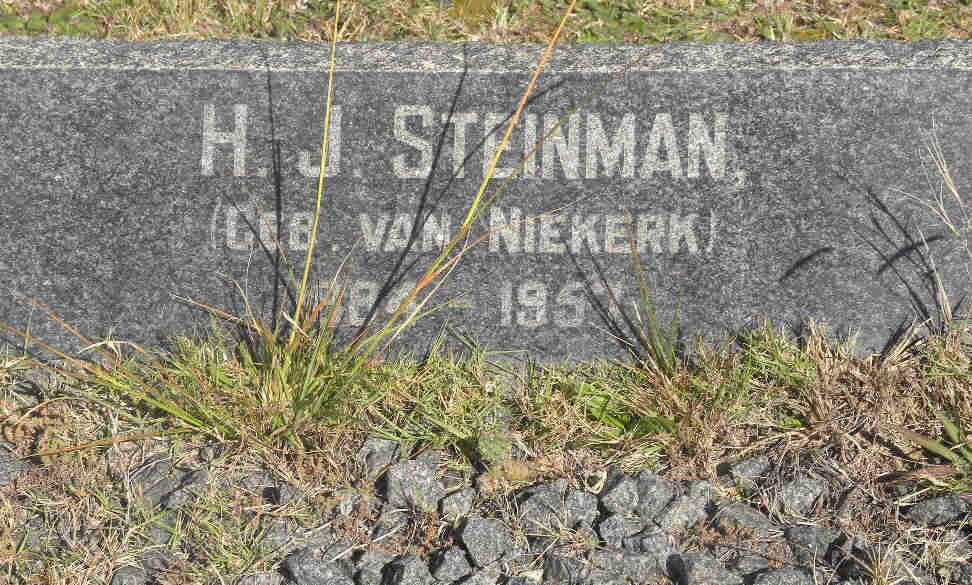 STEINMAN H.J. nee VAN NIEKERK 1884-1957