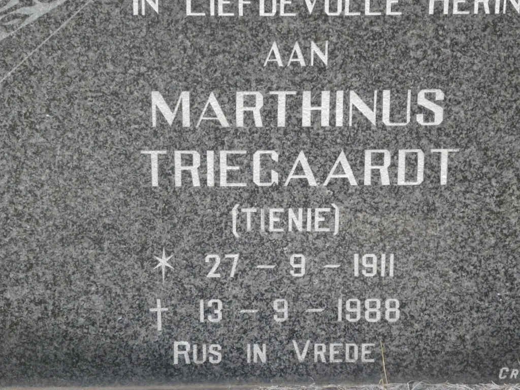 TRIEGAARDT Marthinus 1911-1988