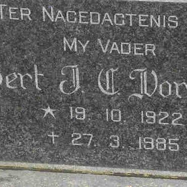 VORSTER Gert J.C. 1922-1985