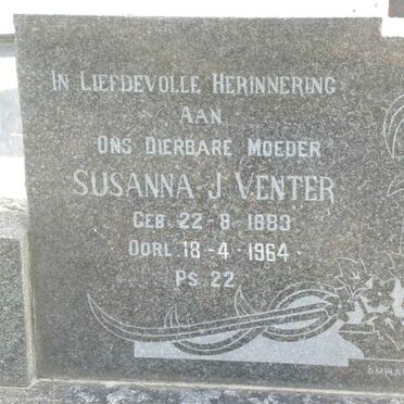 VENTER Susanna J. 1883-1964
