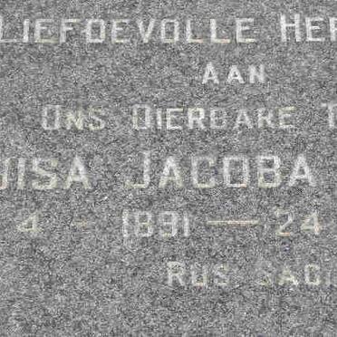 VILJOEN Louisa Jacoba 1891-1970
