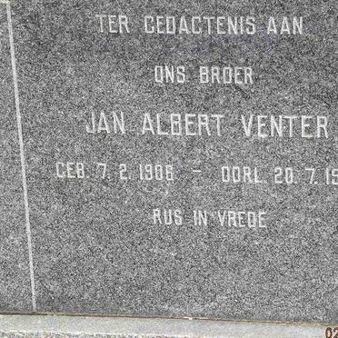 VENTER Jan Albert 1906-1969
