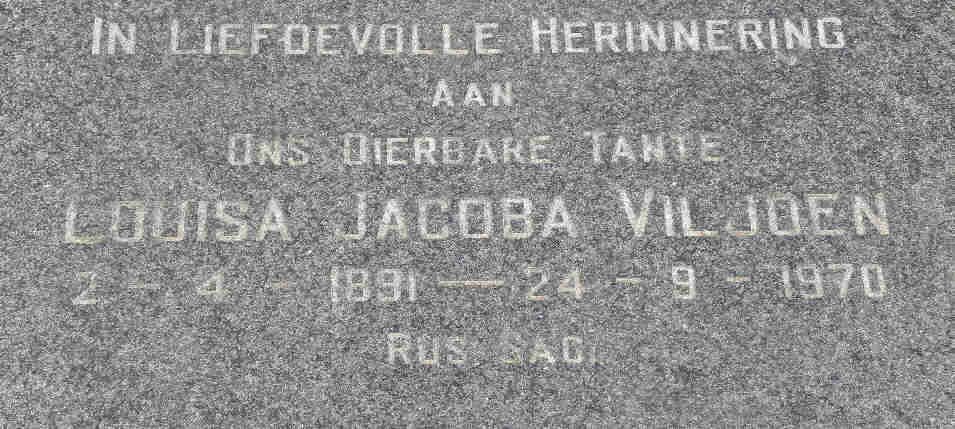 VILJOEN Louisa Jacoba 1891-1970