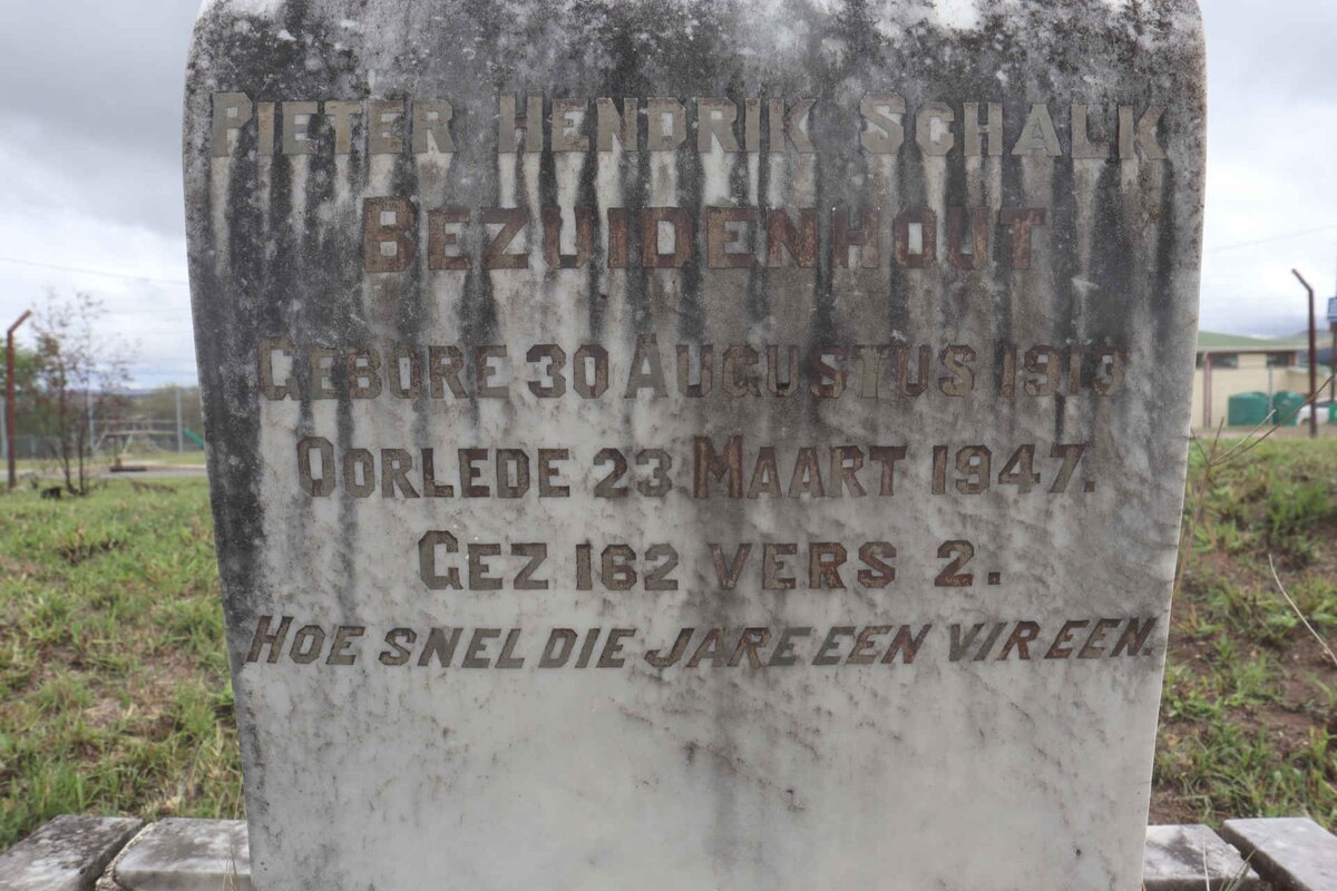 BEZUIDENHOUT Pieter Hendrik Schalk 1913-1947