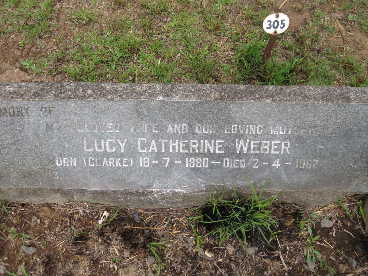 WEBER Lucy Catherine nee CLARKE 1880-1962