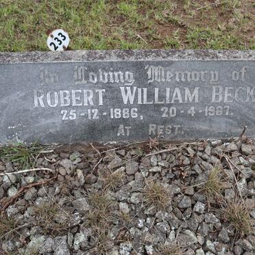 BECK Robert William 1886-1967