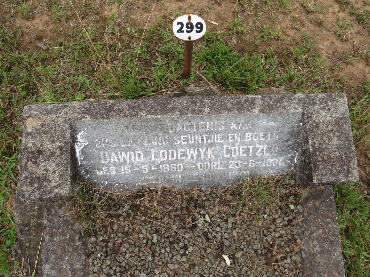 COETZER Dawid Lodewyk 1960-1961