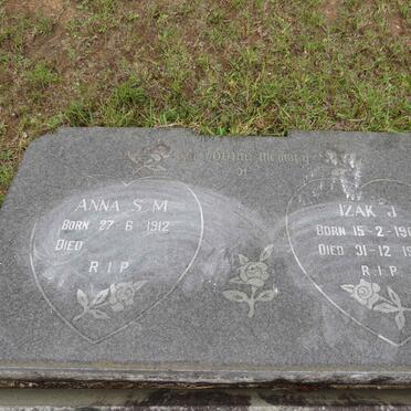 COETZER Izak J. 1906-1965 &amp; Anna S.M. 1912-