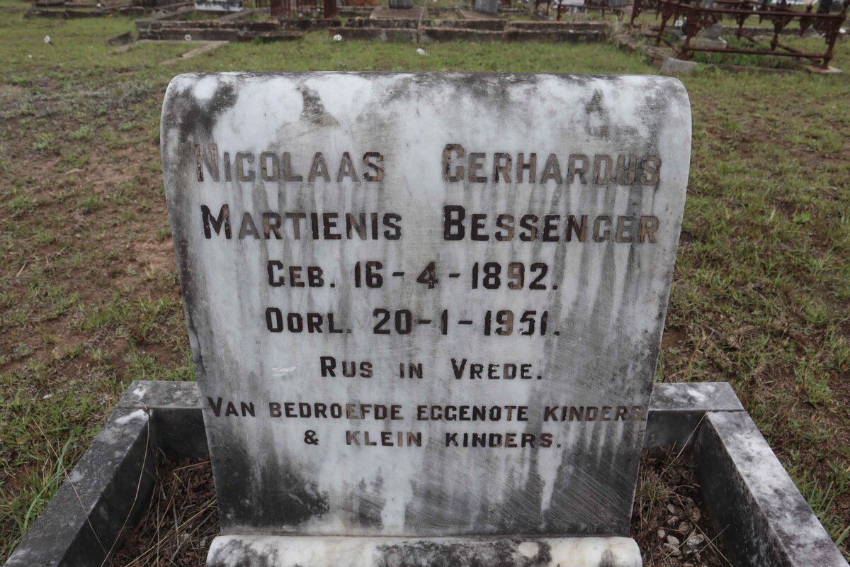 BESSENGER Nicolaas Gerhardus Martienis 1892-1951
