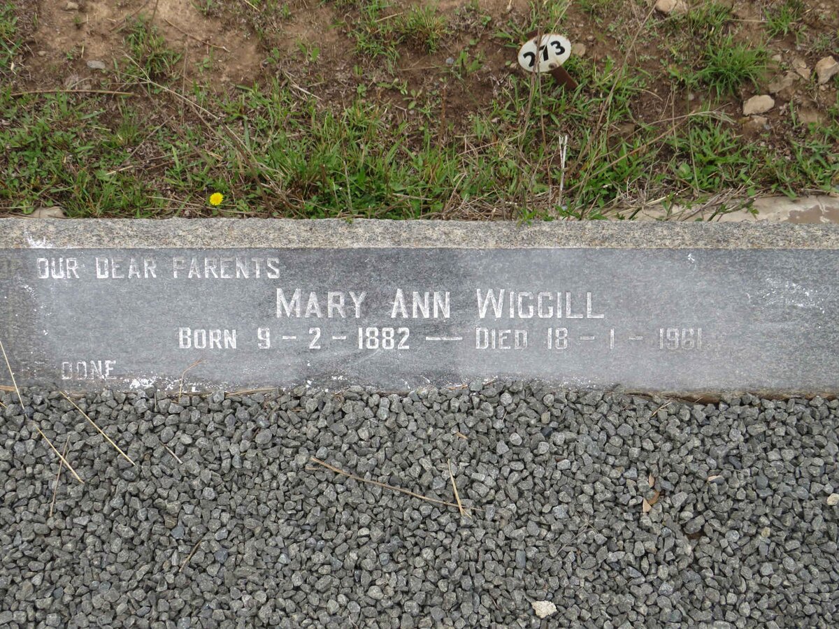 WIGGILL Mary Ann 1882-1961