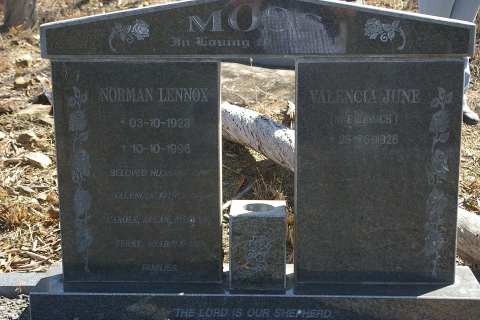 MOSS Norman Lennox 1923-1996 &amp; Valencia June EHRICH 1926-