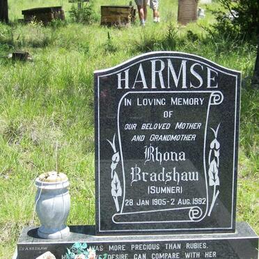 HARMSE Rhona Bradshaw nee SUMNER 1905-1992