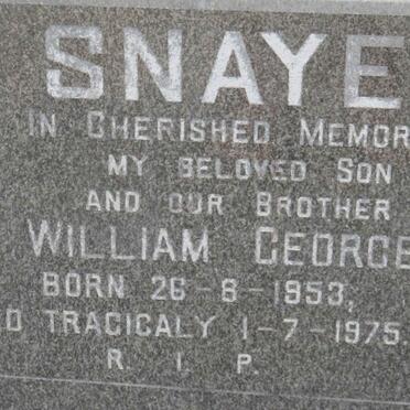 SNAYER William George 1953-1975
