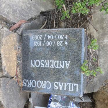 ANDERSON Lilias Crooks 1921-2009