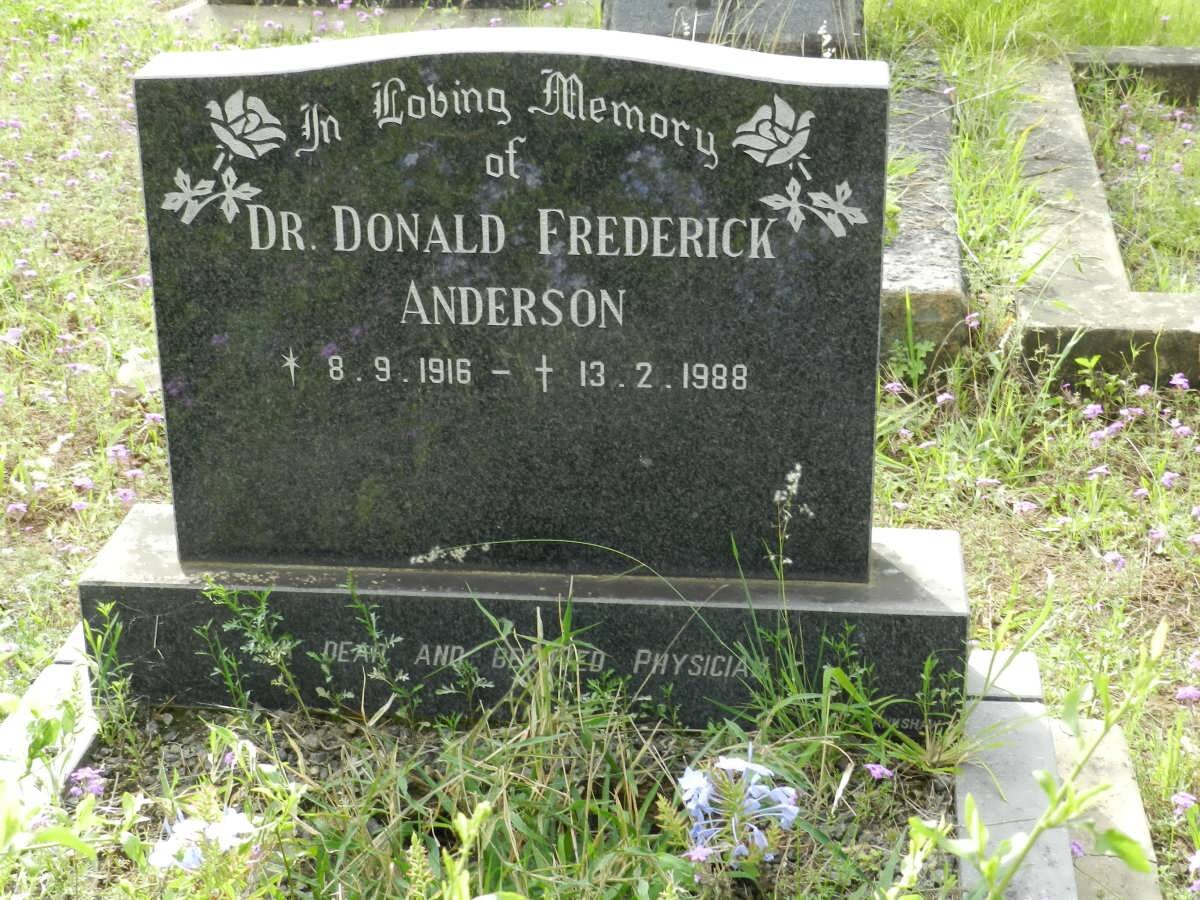 ANDERSON Donald Frederick 1916-1988