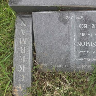 ACKERMAN Jan Simon 1917-1990