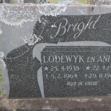 BRIGHT Lodewyk 1938-1964 &amp; Anita 1943-1962