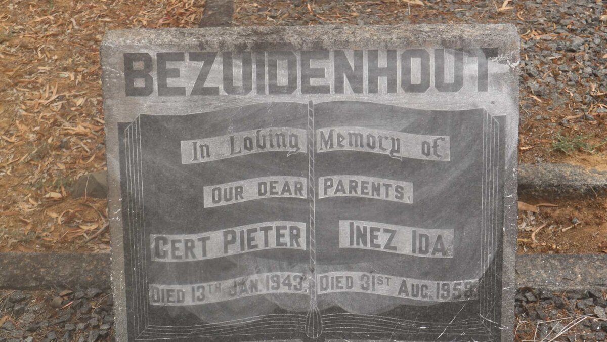BEZUIDENHOUT Gert Pieter -1943 &amp; Inez Ida -1958
