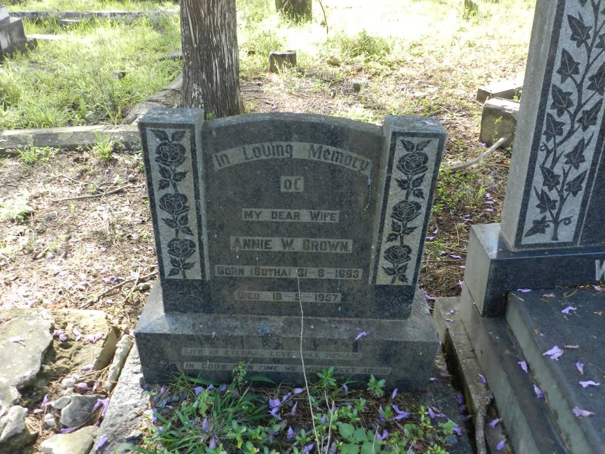 BROWN Annie W. nee BOTHA 1883-1957