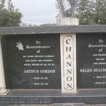 CHANNON Arthur Gordon 1938-1993 &amp; Helen Dulcie BATES 1941-2005