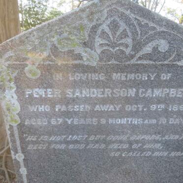CAMPBELL Peter Sanderson -1890