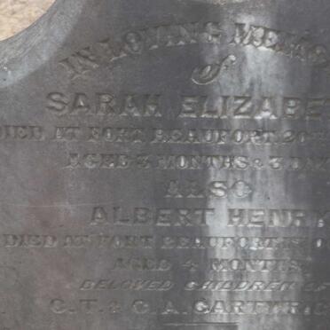 CARTWRIGHT Albert Henry -1879 :: CARTWRIGHT Sarah Elizabeth -1877