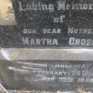 CROSS Martha nee HOLLIDAY 1861-1945