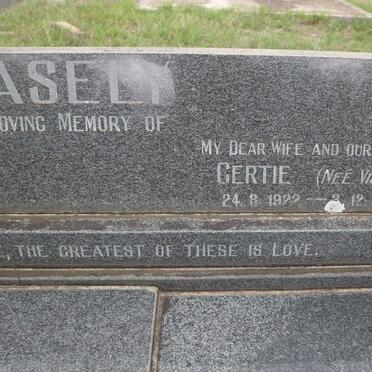 CASELY Gertie nee VICTOR 1922-1983