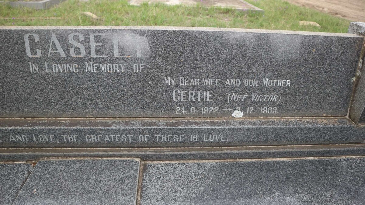 CASELY Gertie nee VICTOR 1922-1983